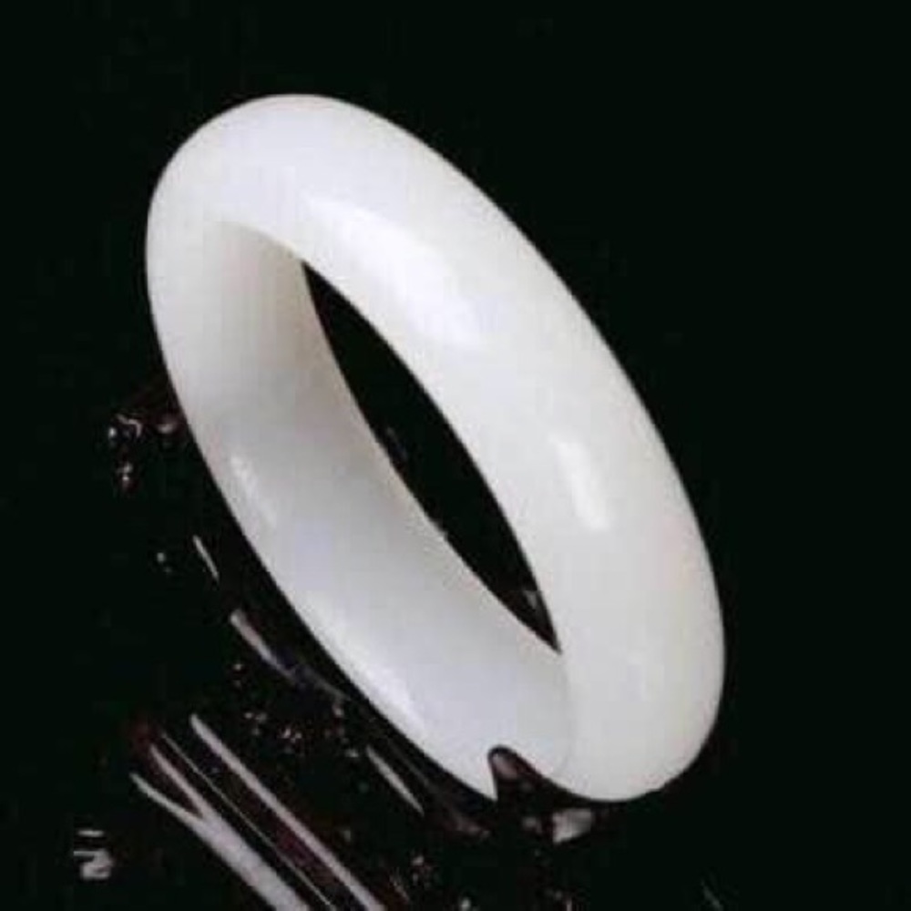 Genuine Natural White Jade Bangle Bracelet Charm Jewellery Fashion Accessories